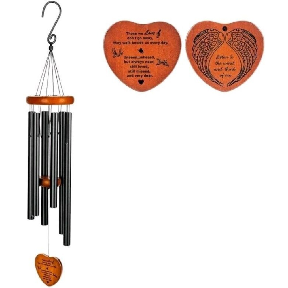 Remembrance Wind Chimes Outdoor 35" Sympathy Memorial Gift Patio Garden Decor